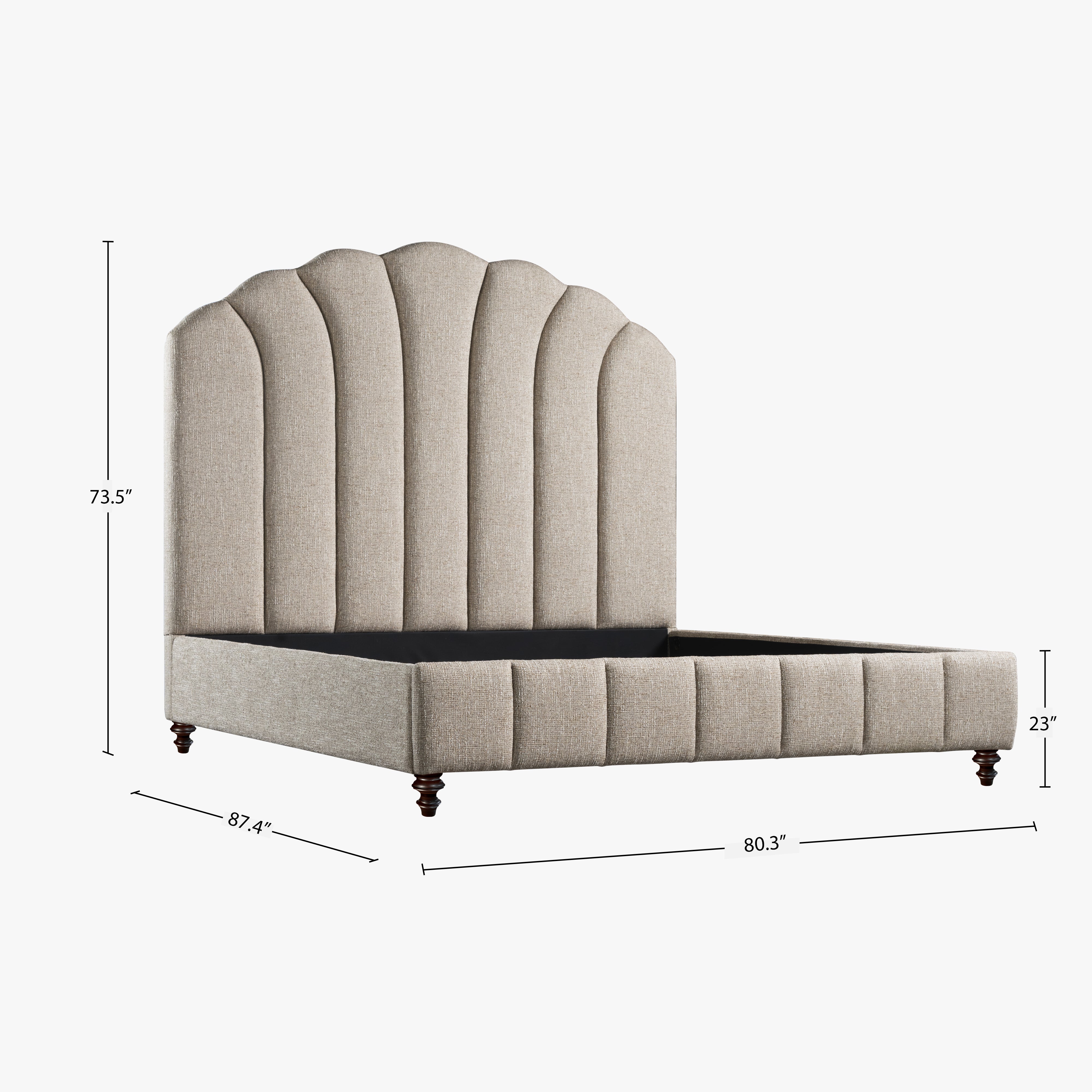 Camden Scalloped King Bed