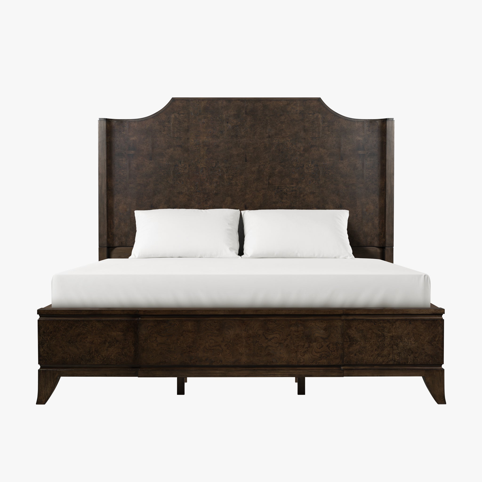 Burl King Bed - Dark