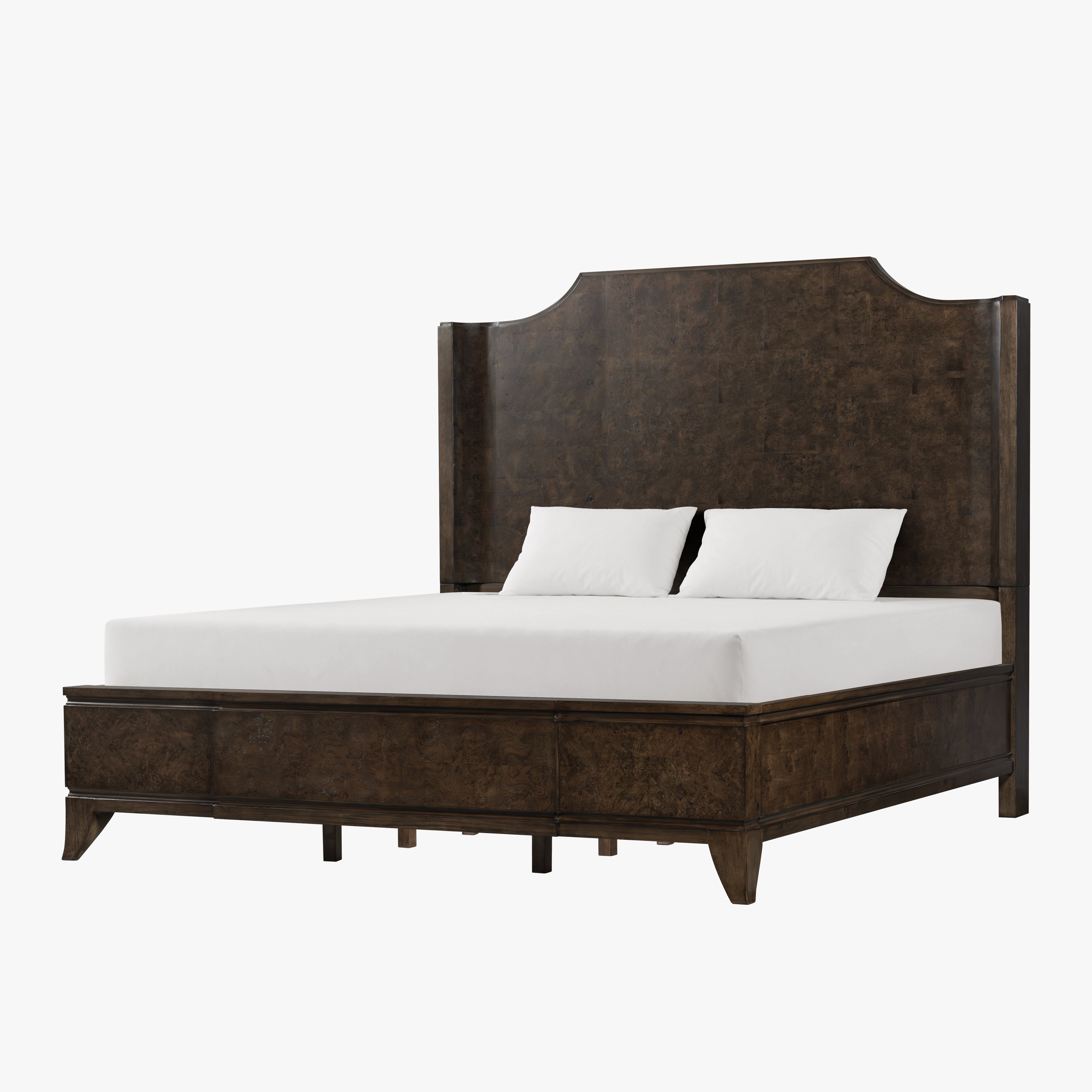 Burl King Bed - Dark