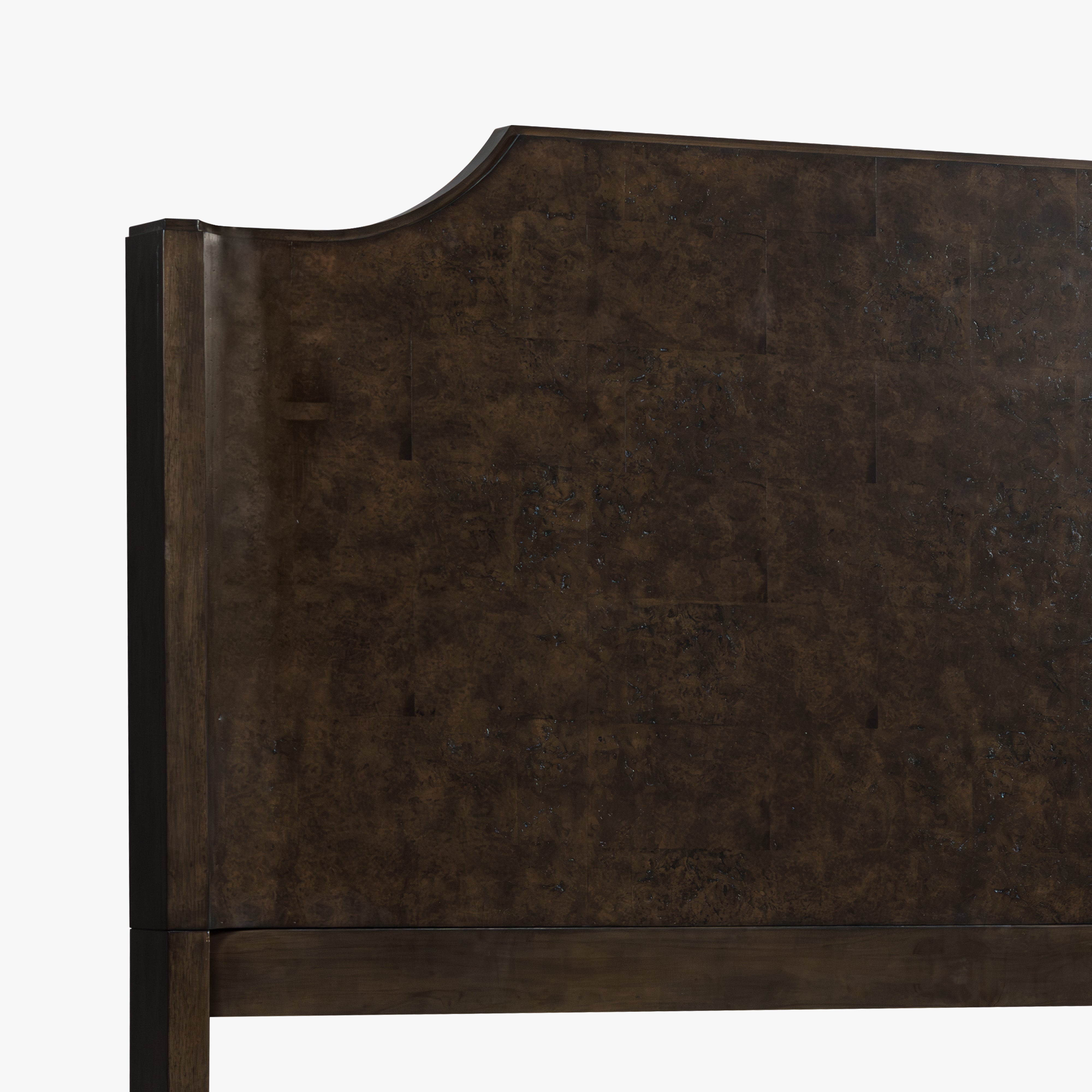 Burl King Bed - Dark
