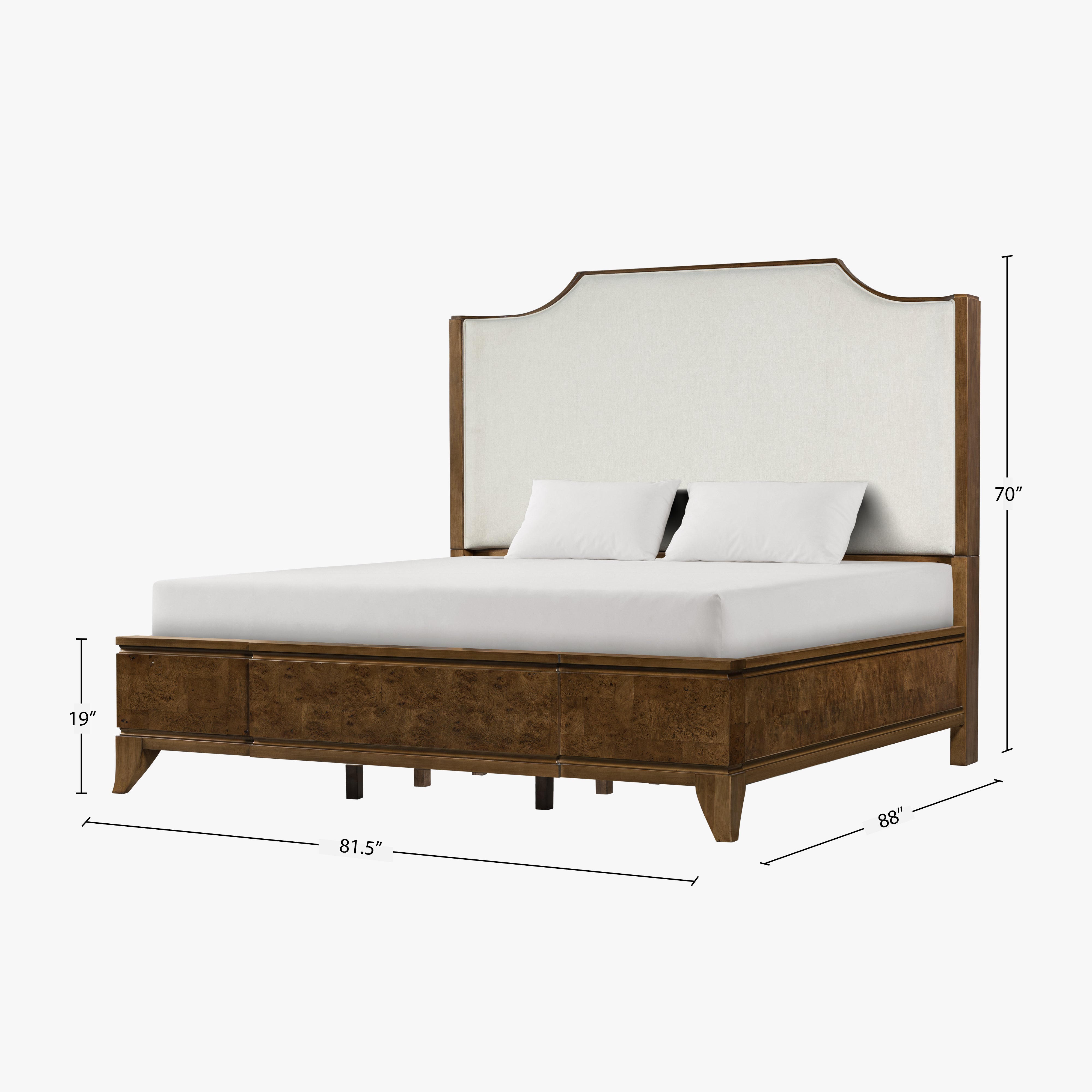 Burl King Size Bed – Light
