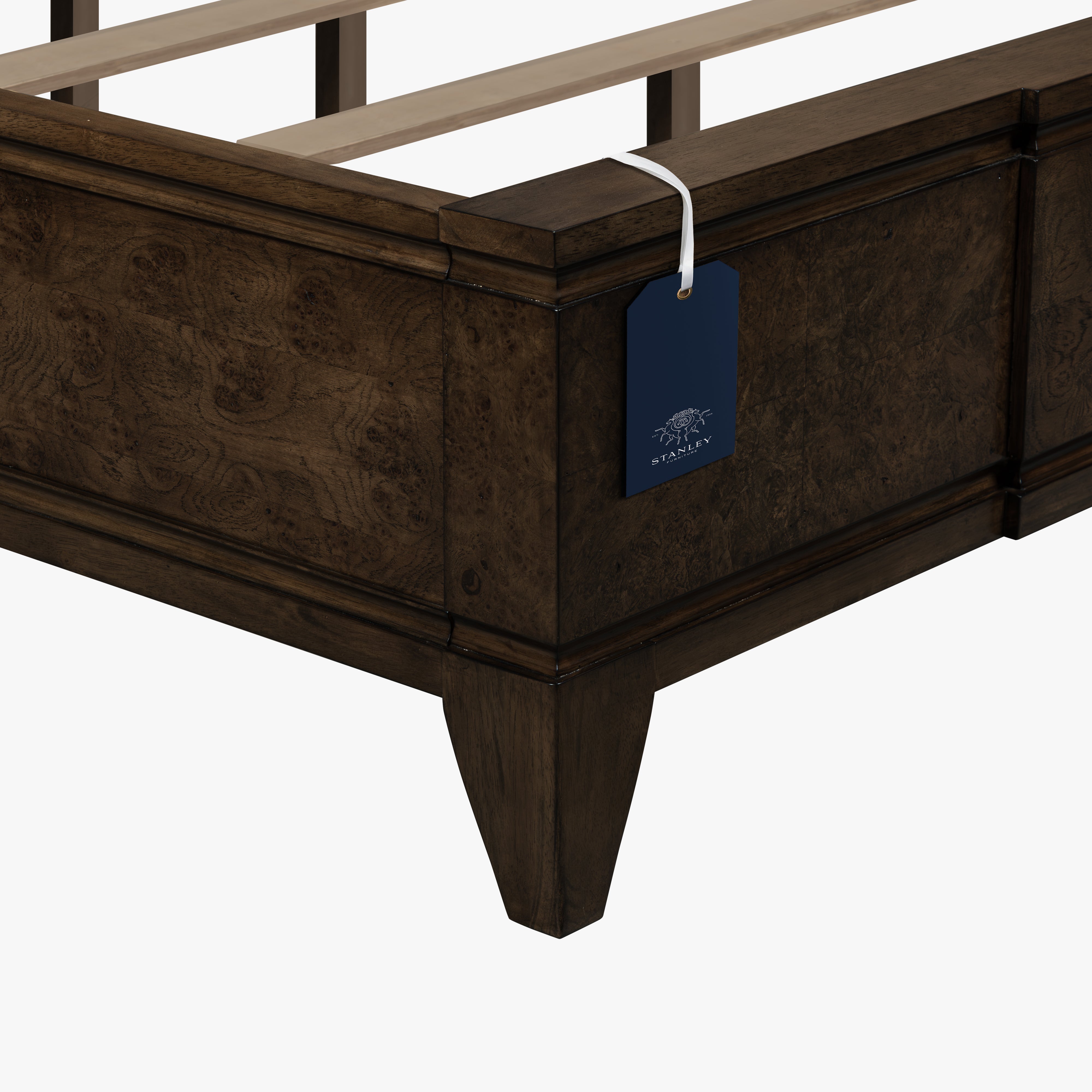 Burl King Size Bed – Dark