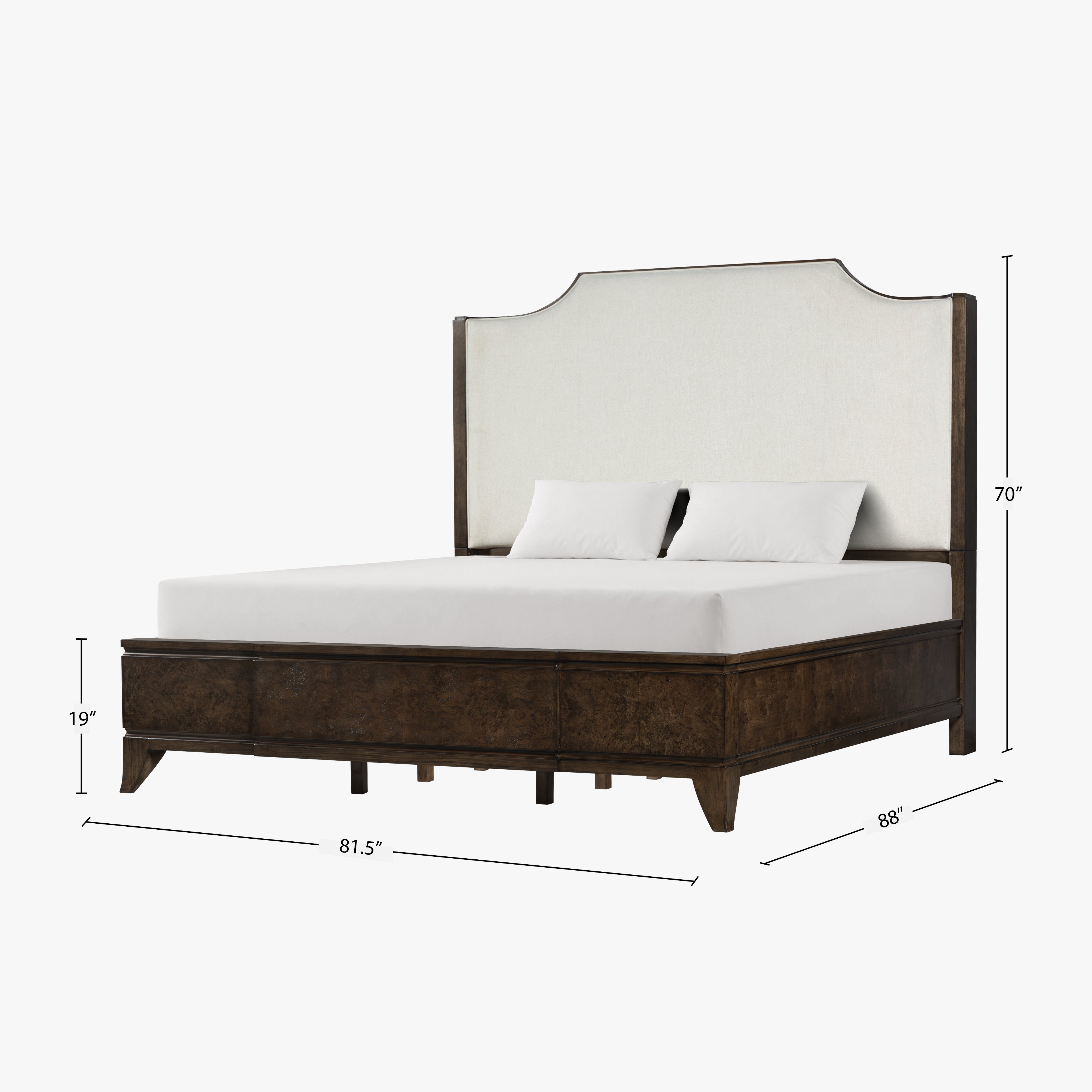 Burl King Size Bed – Dark