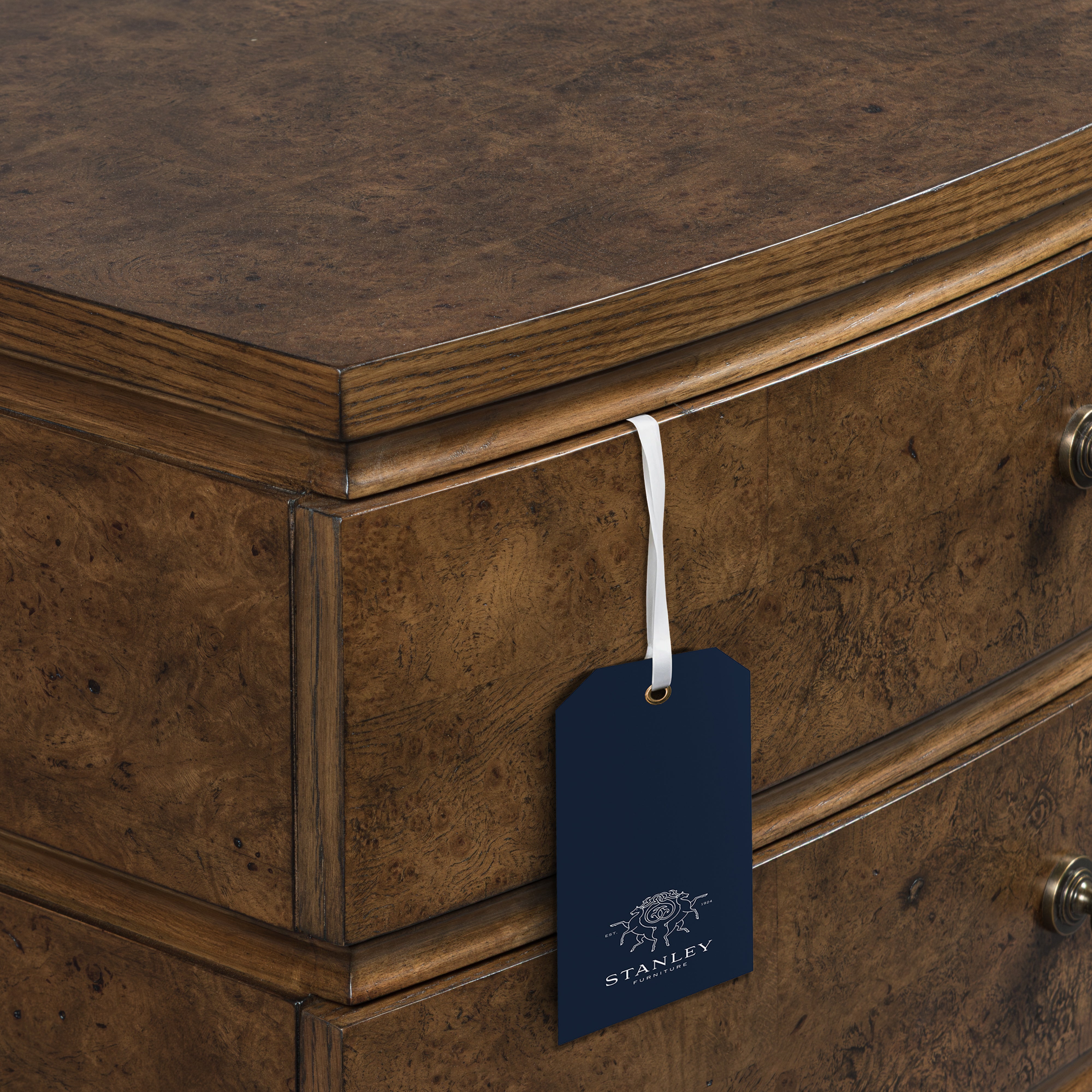 Burl Oak Nightstand - Light