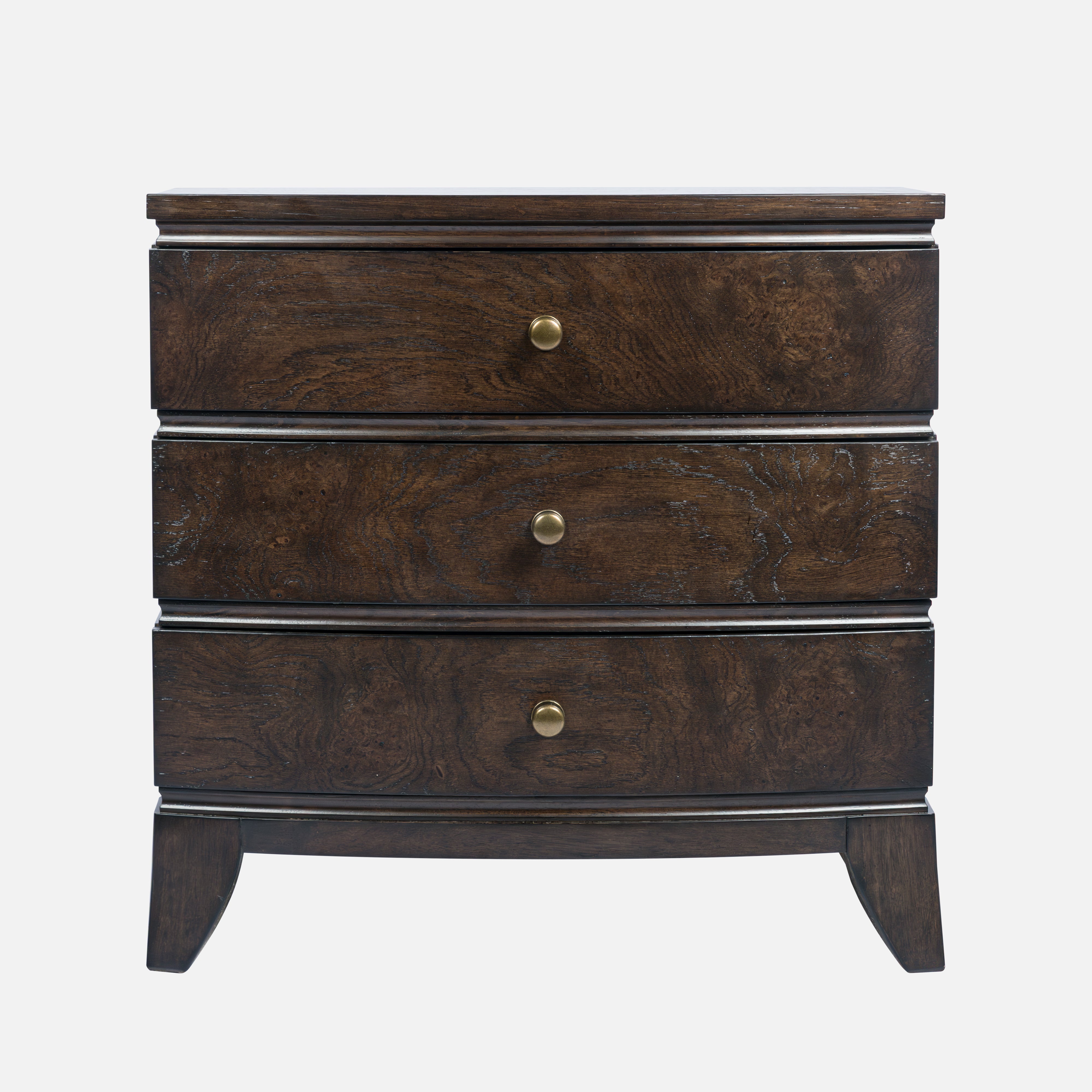 Burl Oak Nightstand - Dark