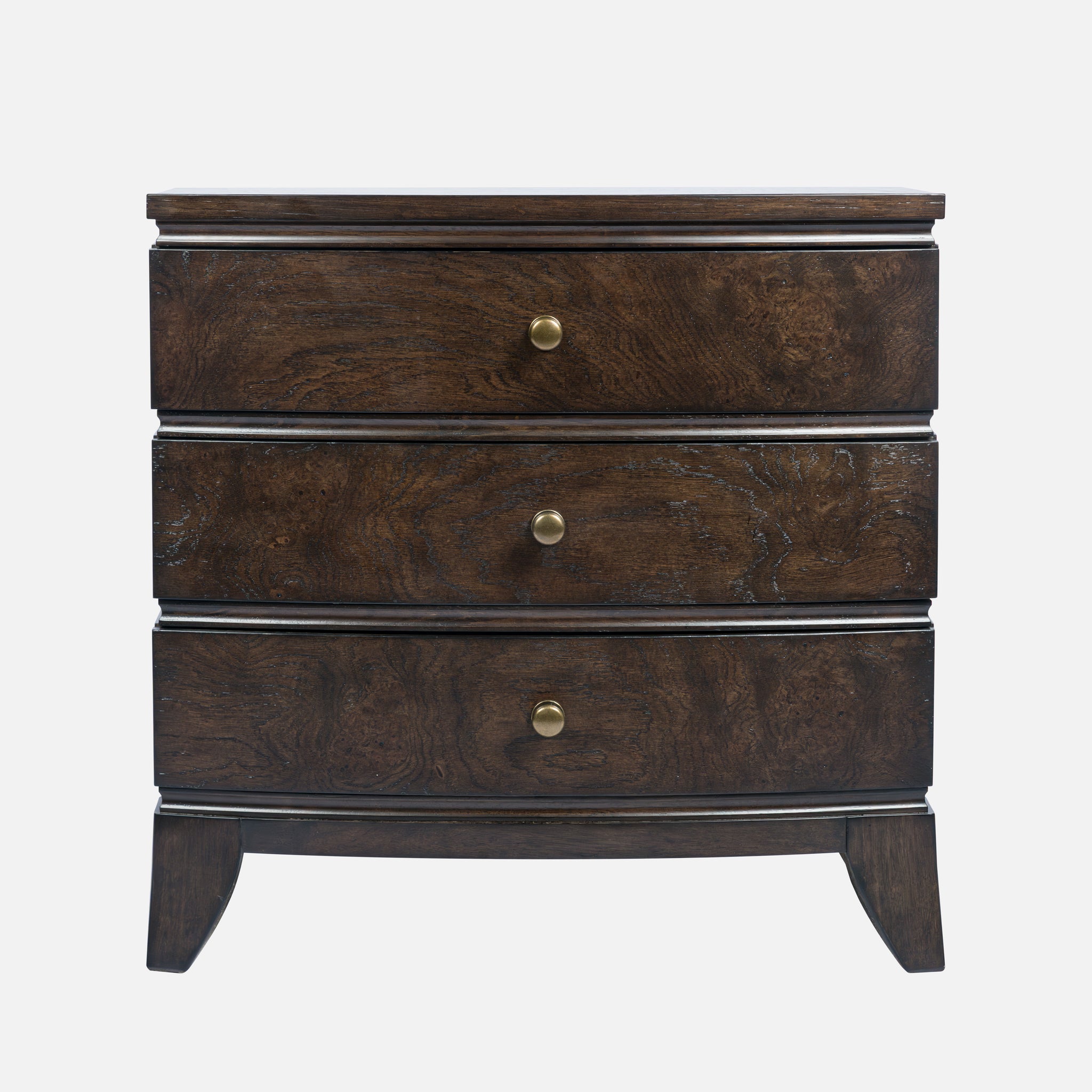 Burl Oak Nightstand - Dark