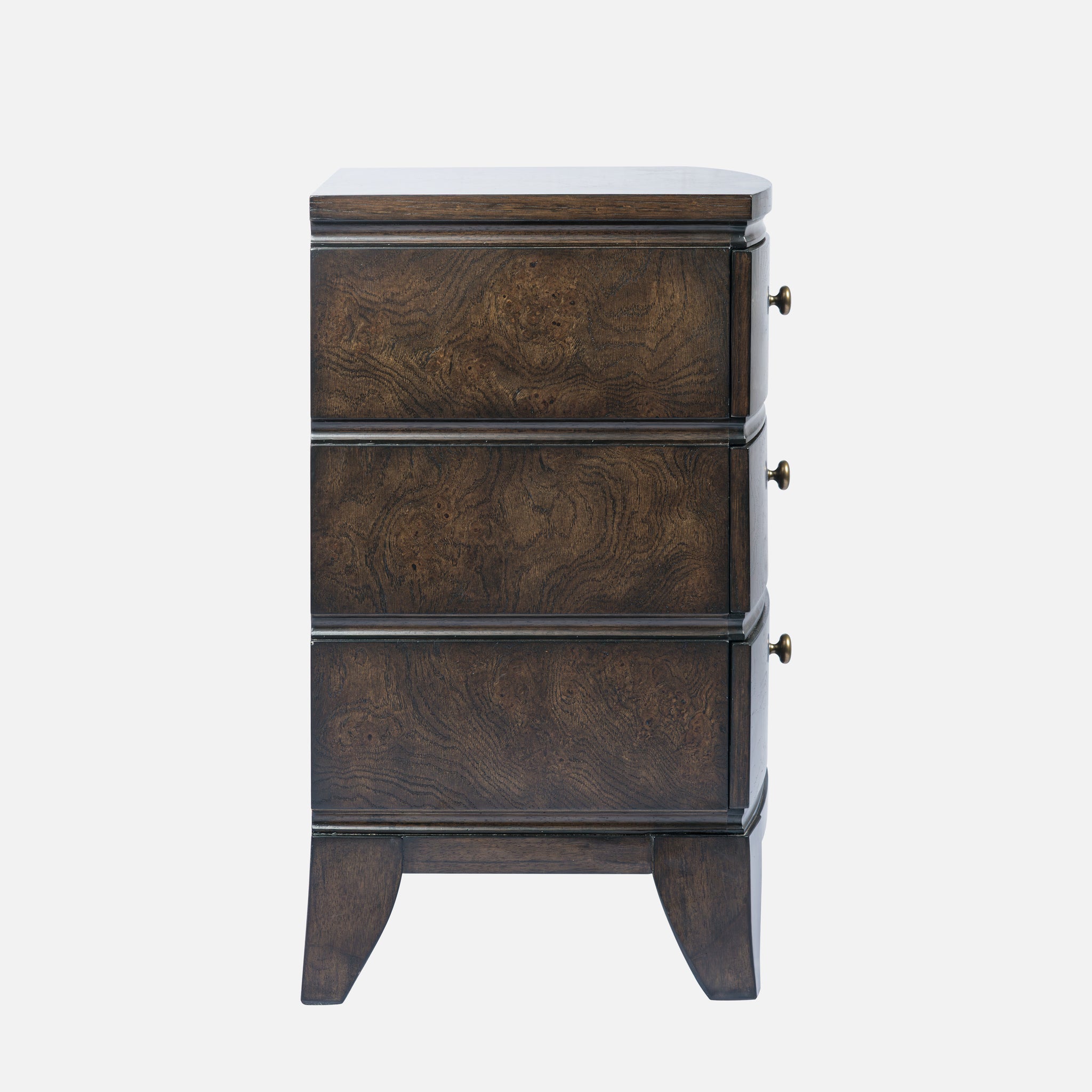 Burl Oak Nightstand - Dark