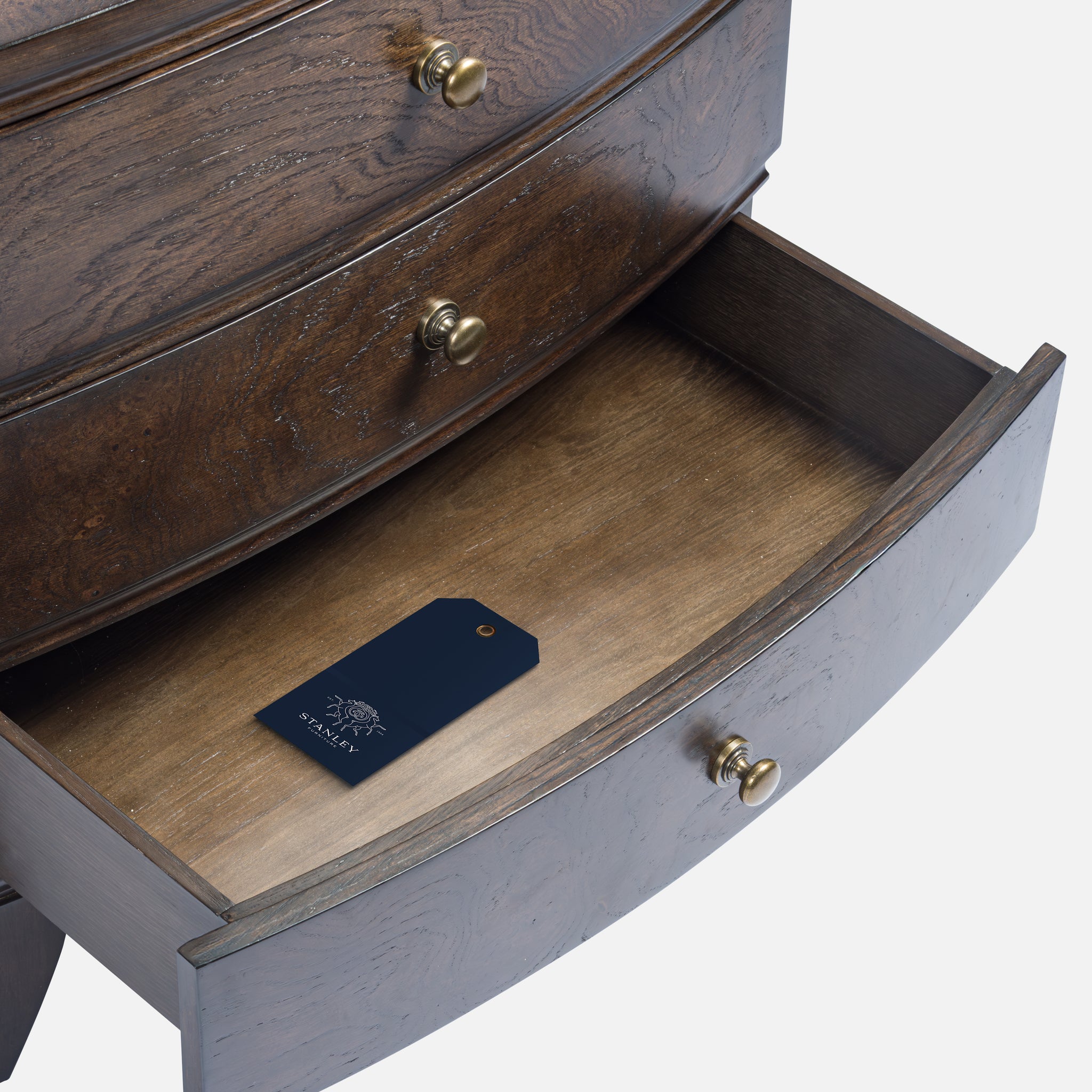 Burl Oak Nightstand - Dark