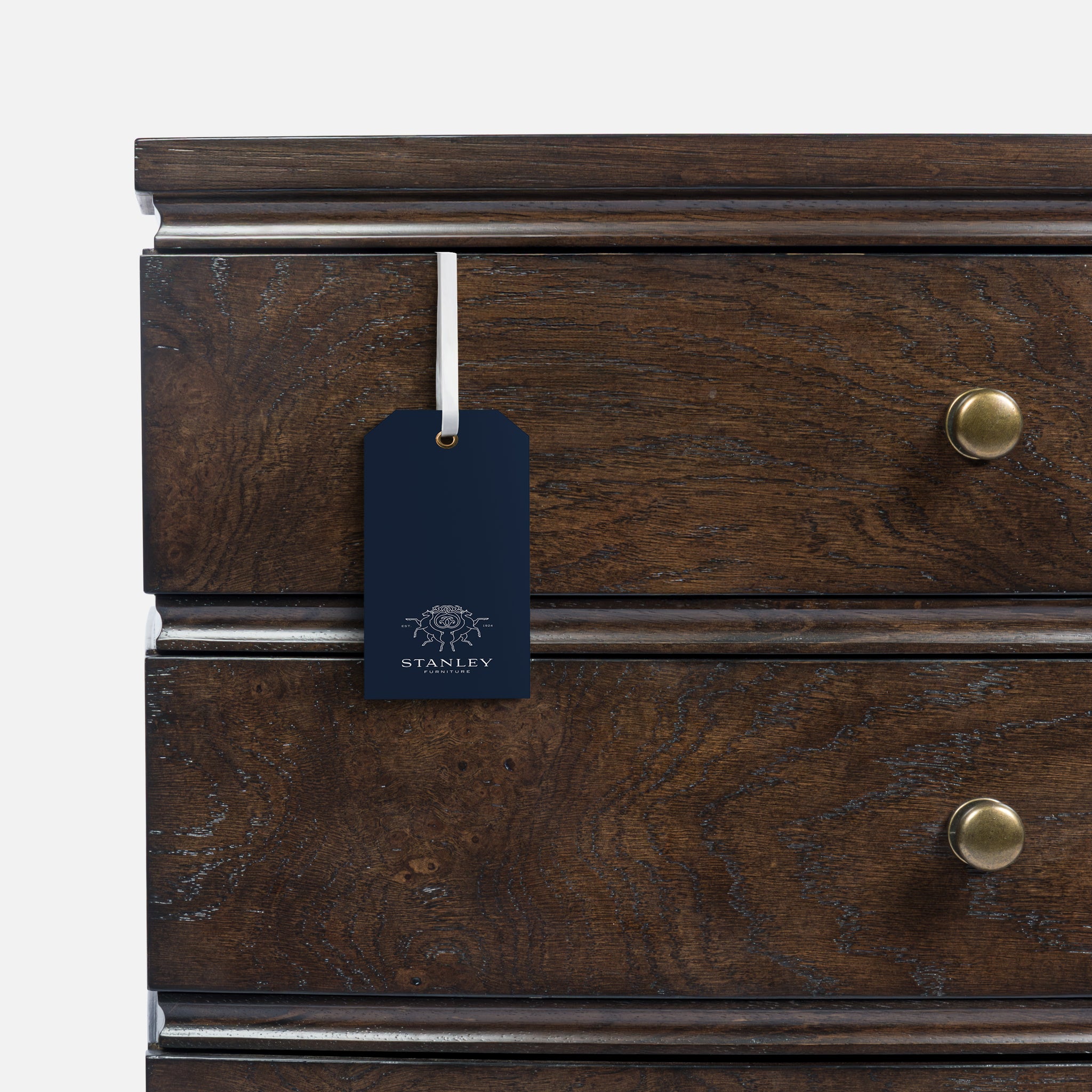 Burl Oak Nightstand - Dark