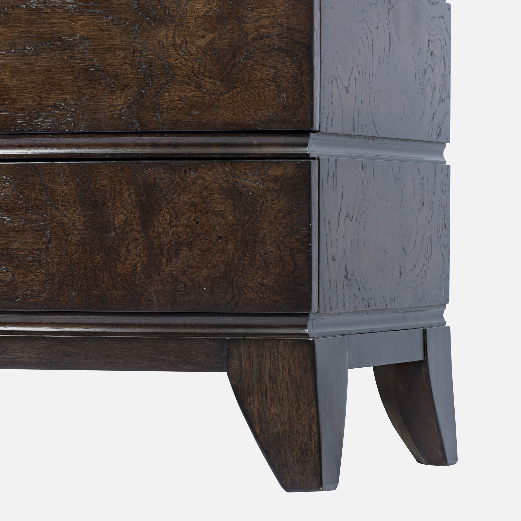 Burl Oak Nightstand - Dark