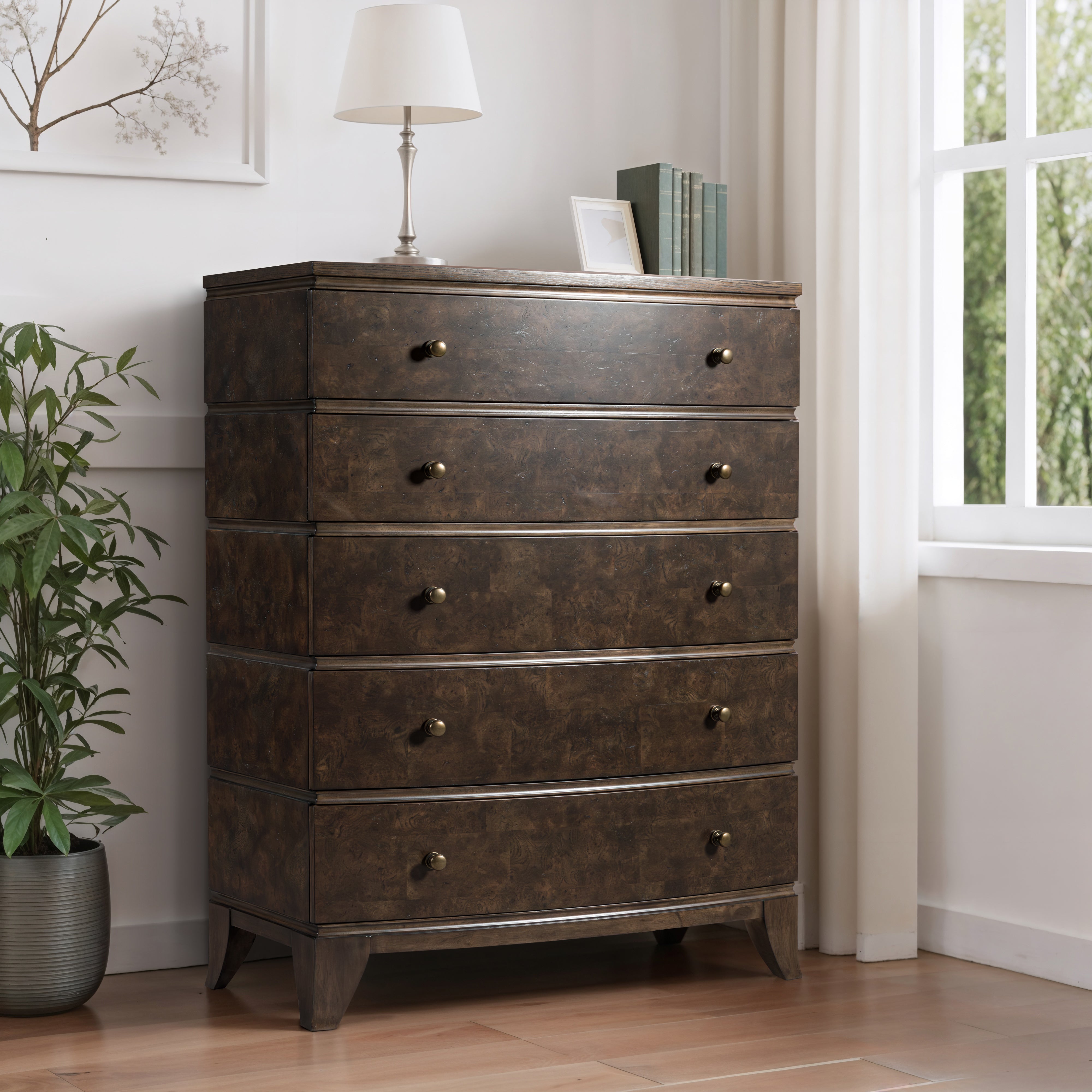 Burl Oak Chest - Dark
