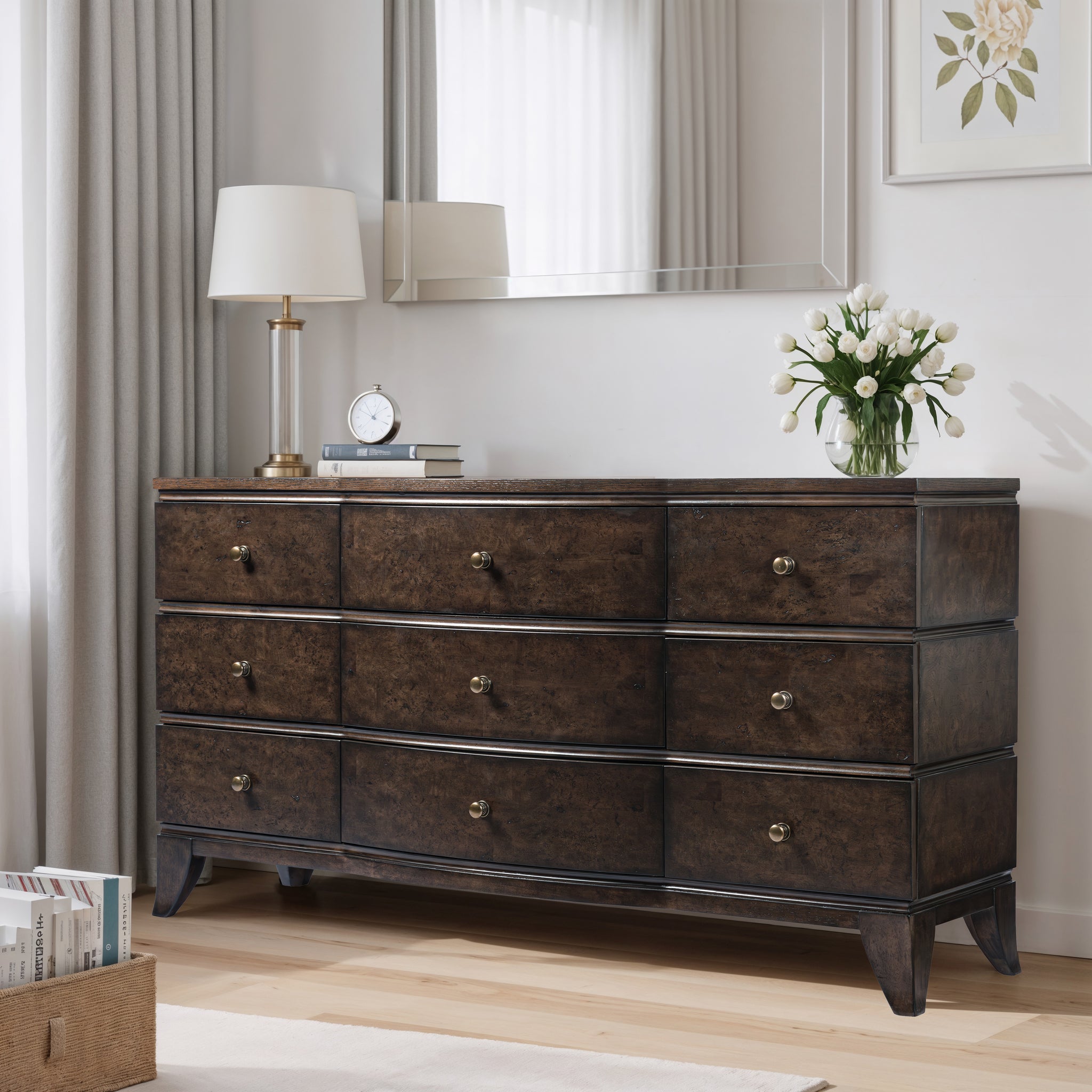 Burl Oak Dresser - Dark