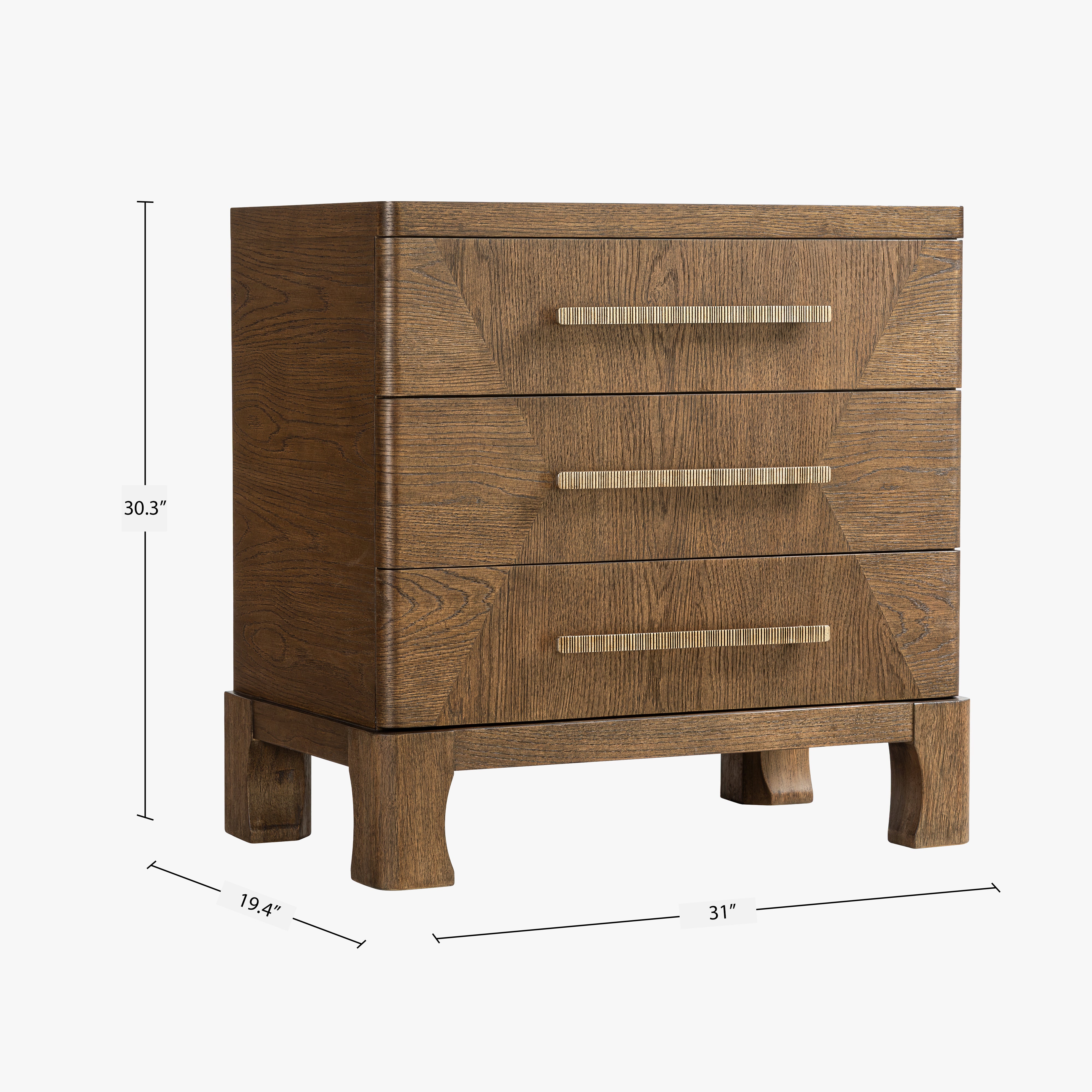 Marlow Oak Nightstand - Dark