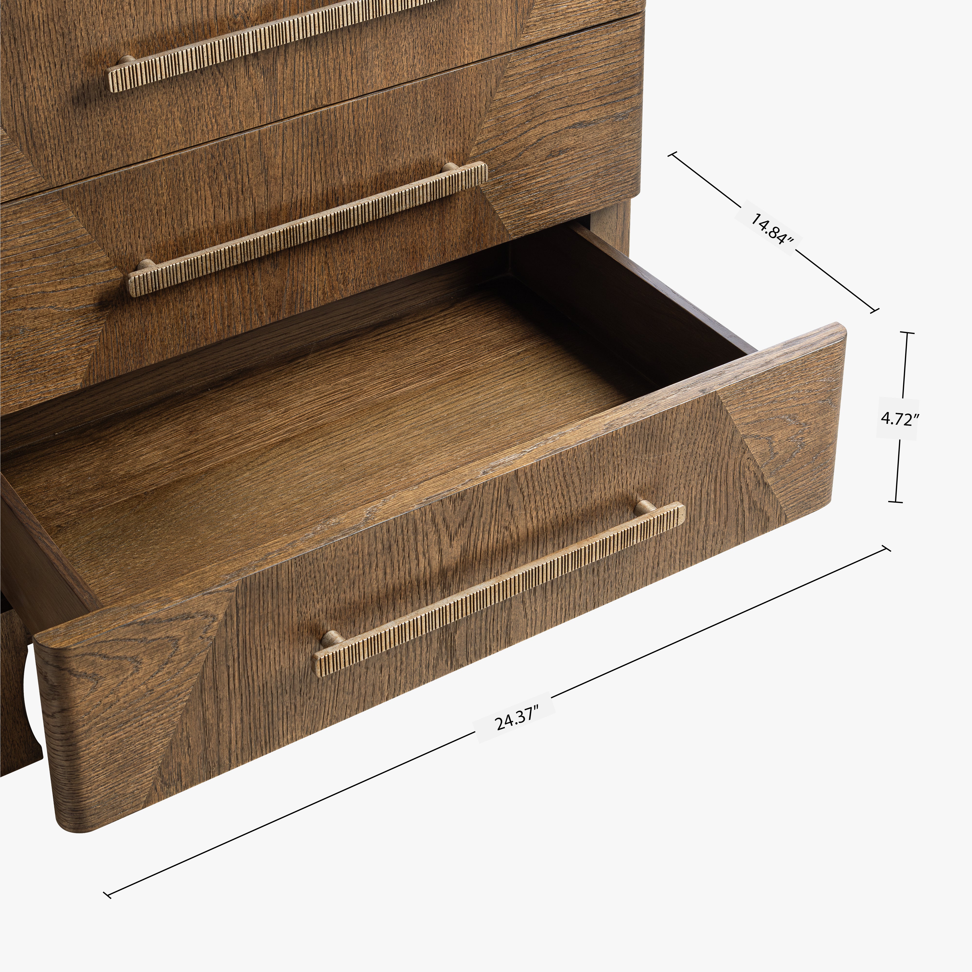 Marlow Oak Nightstand - Dark