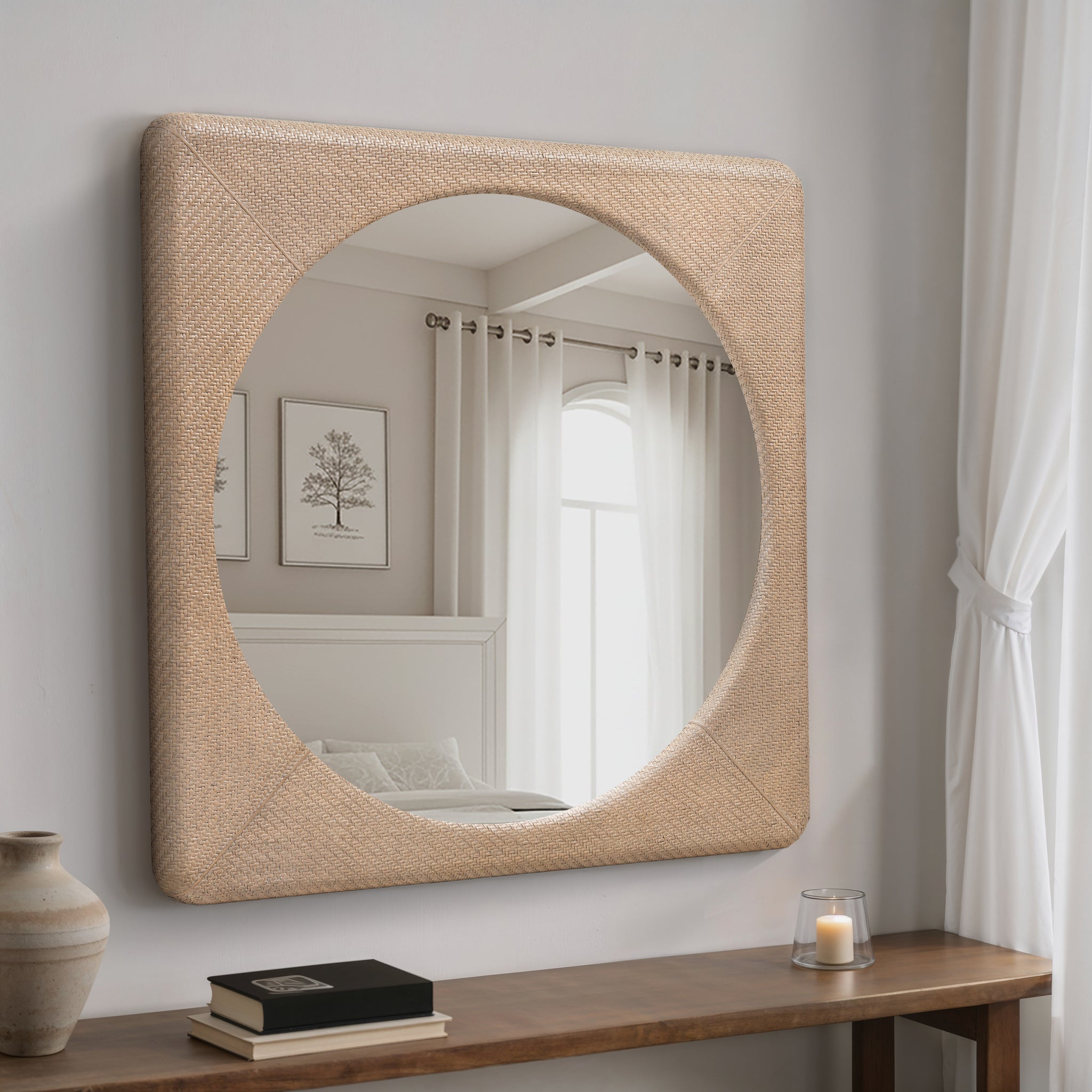 Framed Wall Mirror - Light