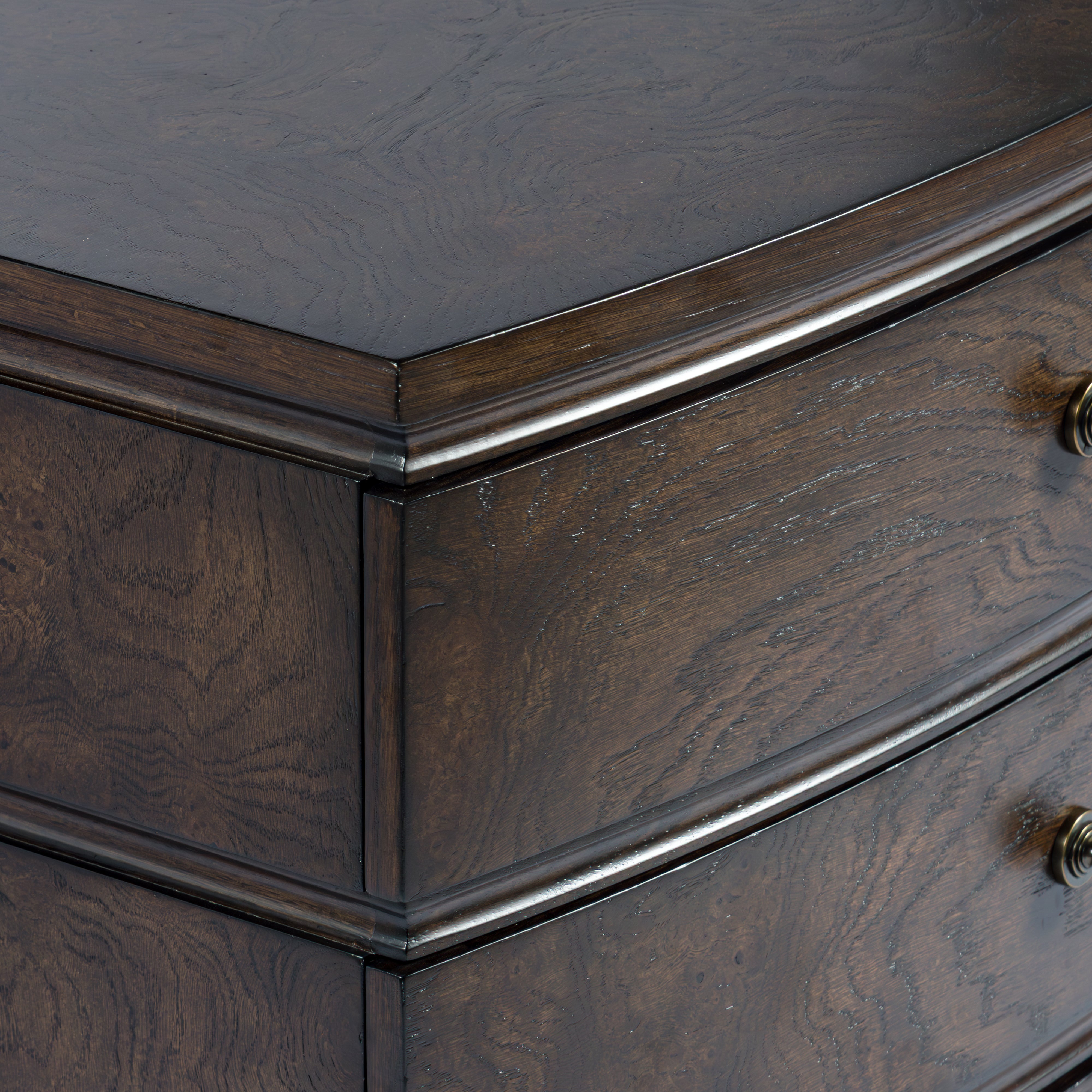 Burl Oak Nightstand - Dark