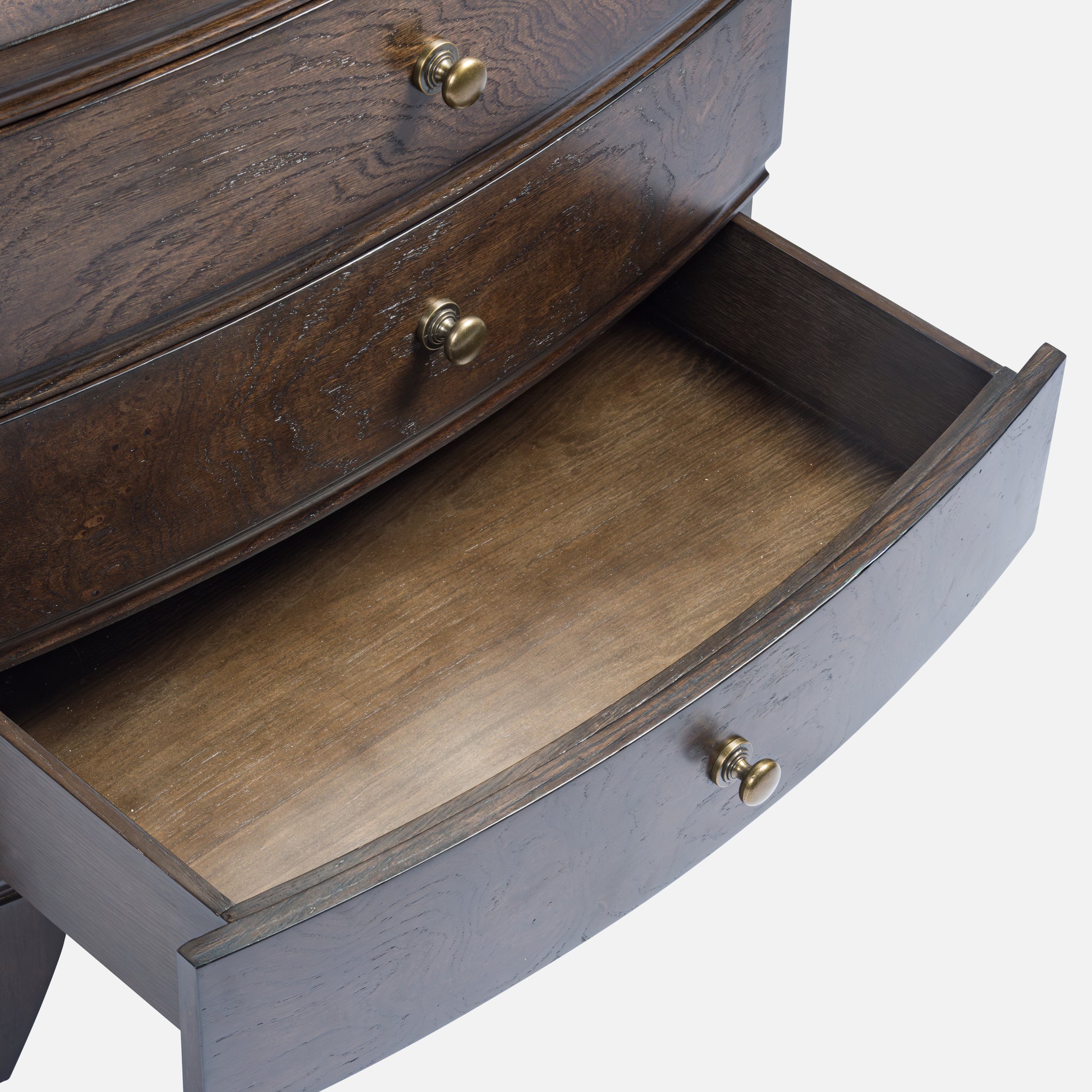 Burl Oak Nightstand - Dark