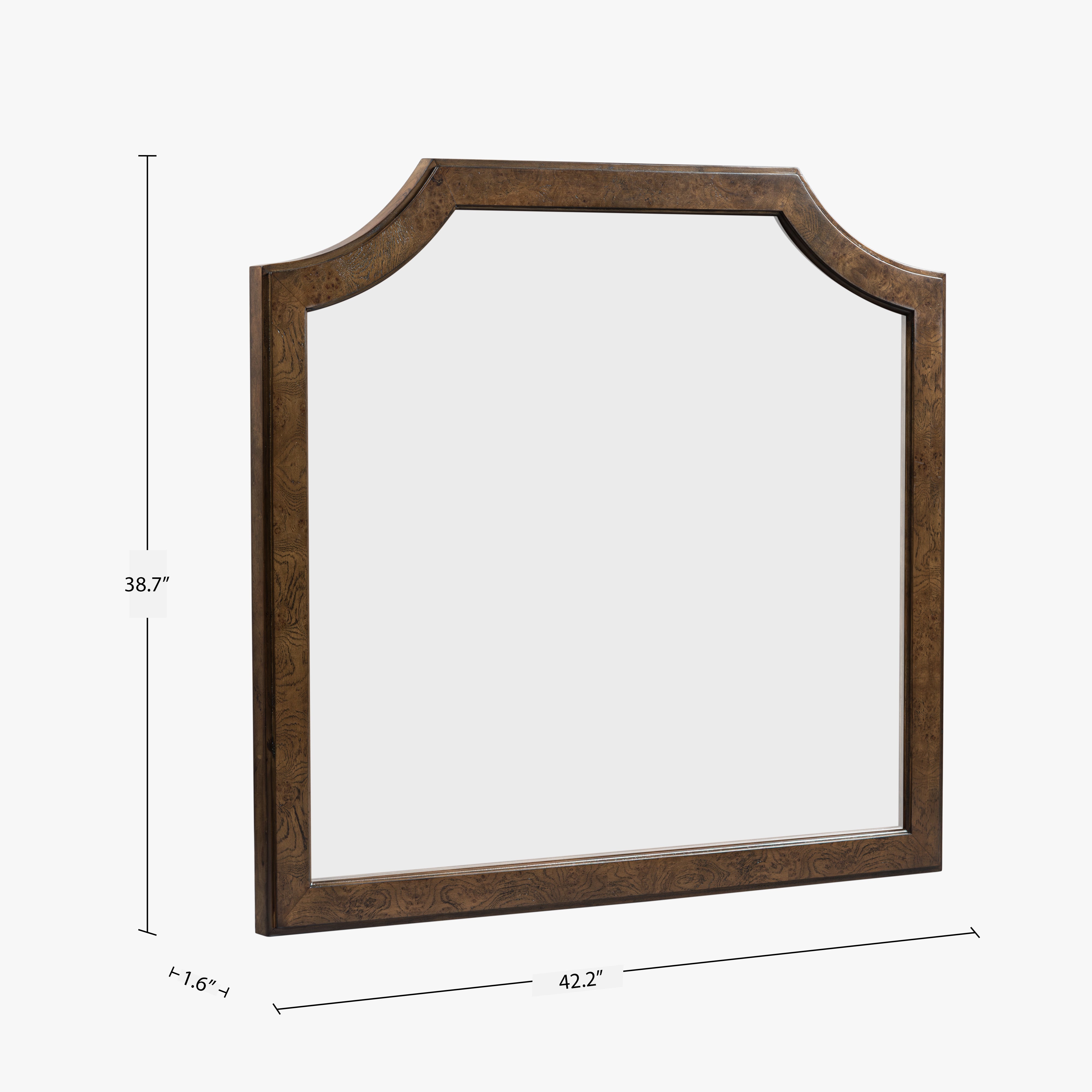 Burl Framed Wall Mirror - Light