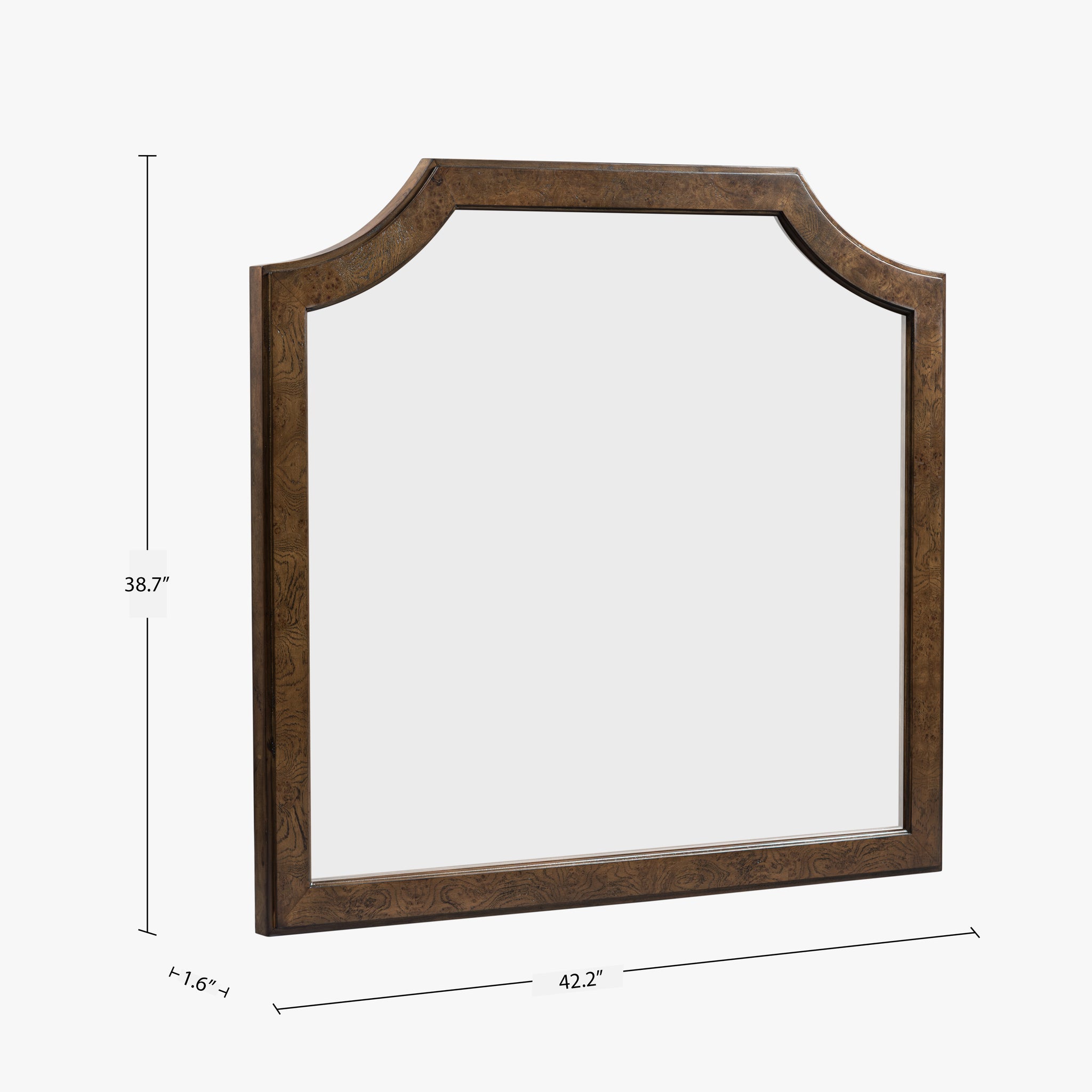 Burl Framed Wall Mirror - Light