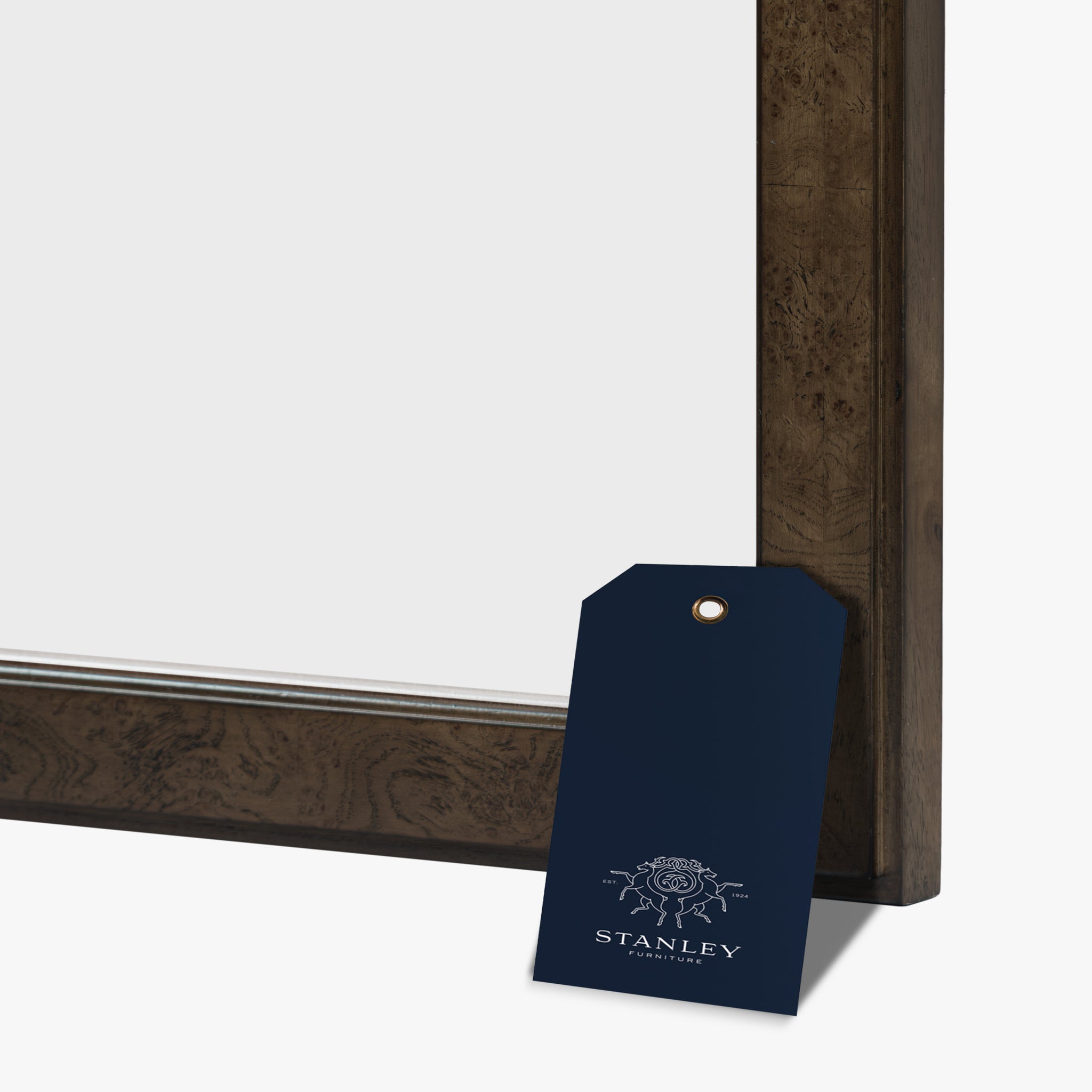 Burl Framed Wall Mirror - Dark