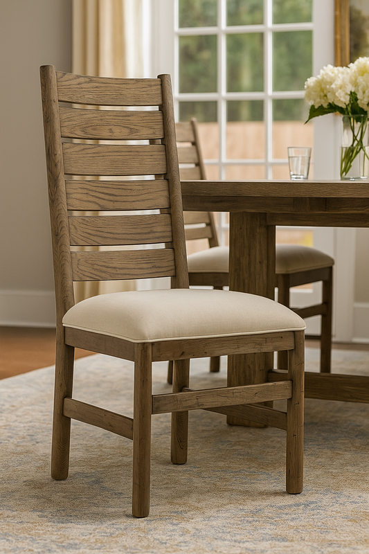 Portico Side Chair Set of 2 Drift Upholstered Dining Chairs Modern Accent Kitchen Chairs Elegant Wooden Frame Comfortable Padded Seat Stylish Living Room Seating