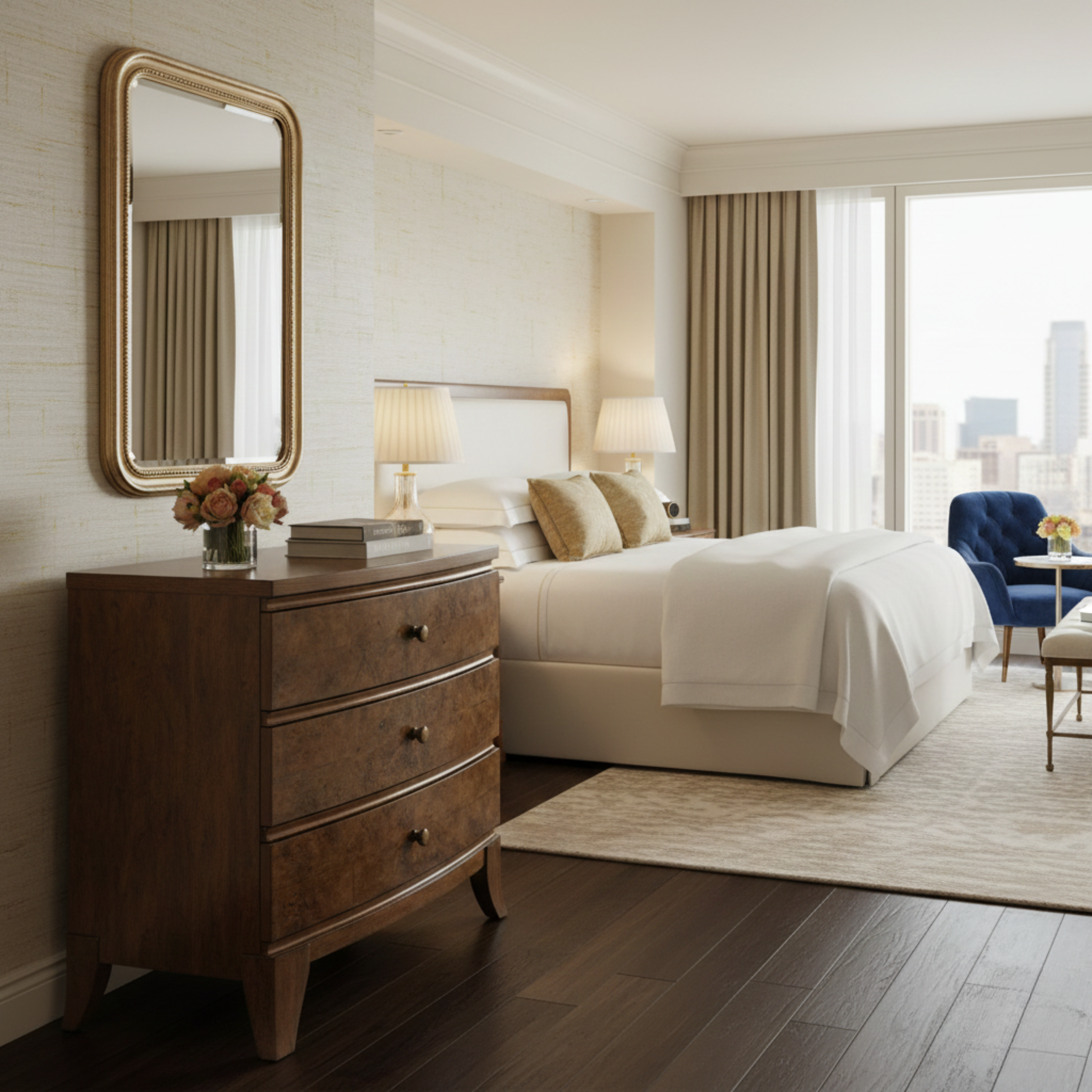 Burl Oak Nightstand - Light