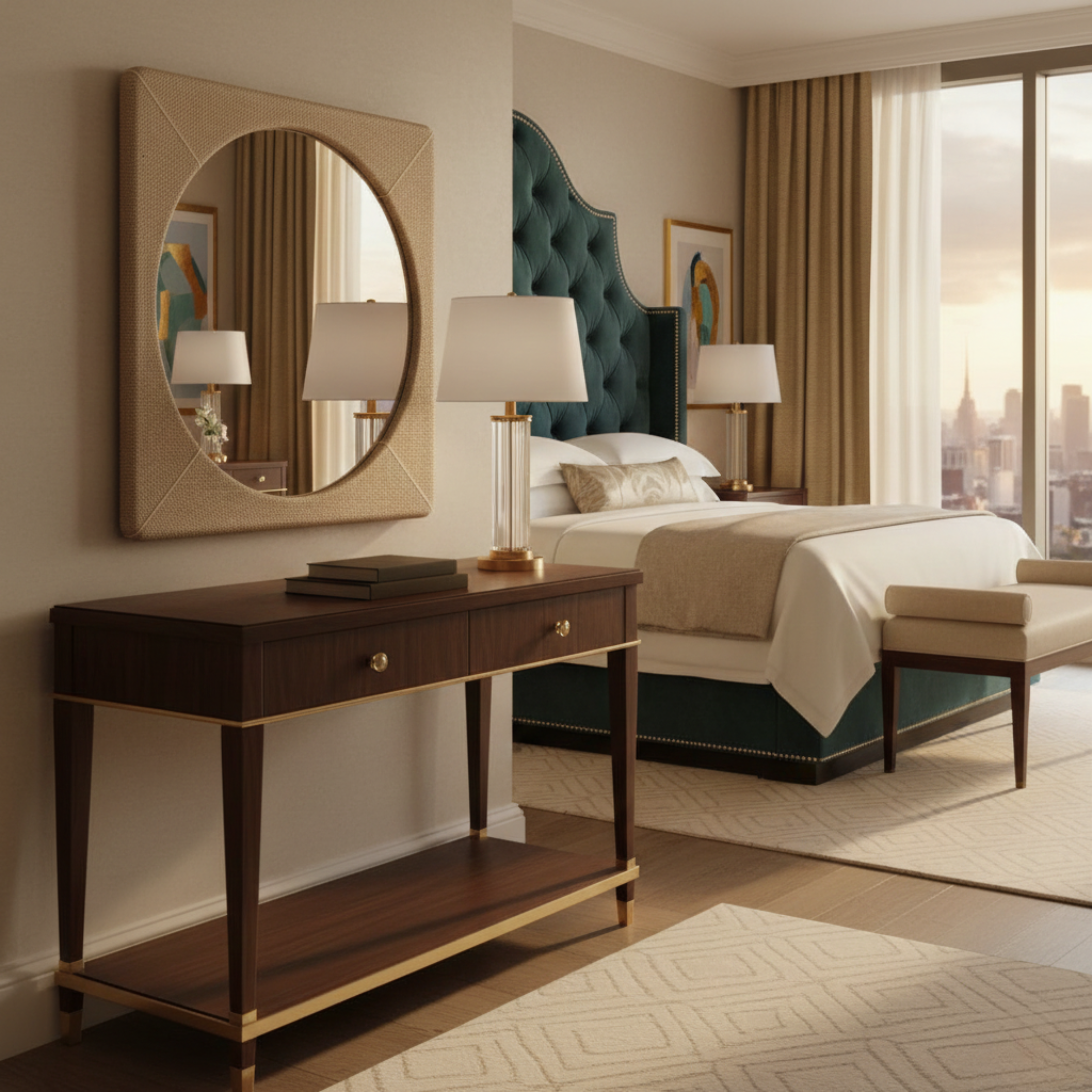 Framed Wall Mirror - Light