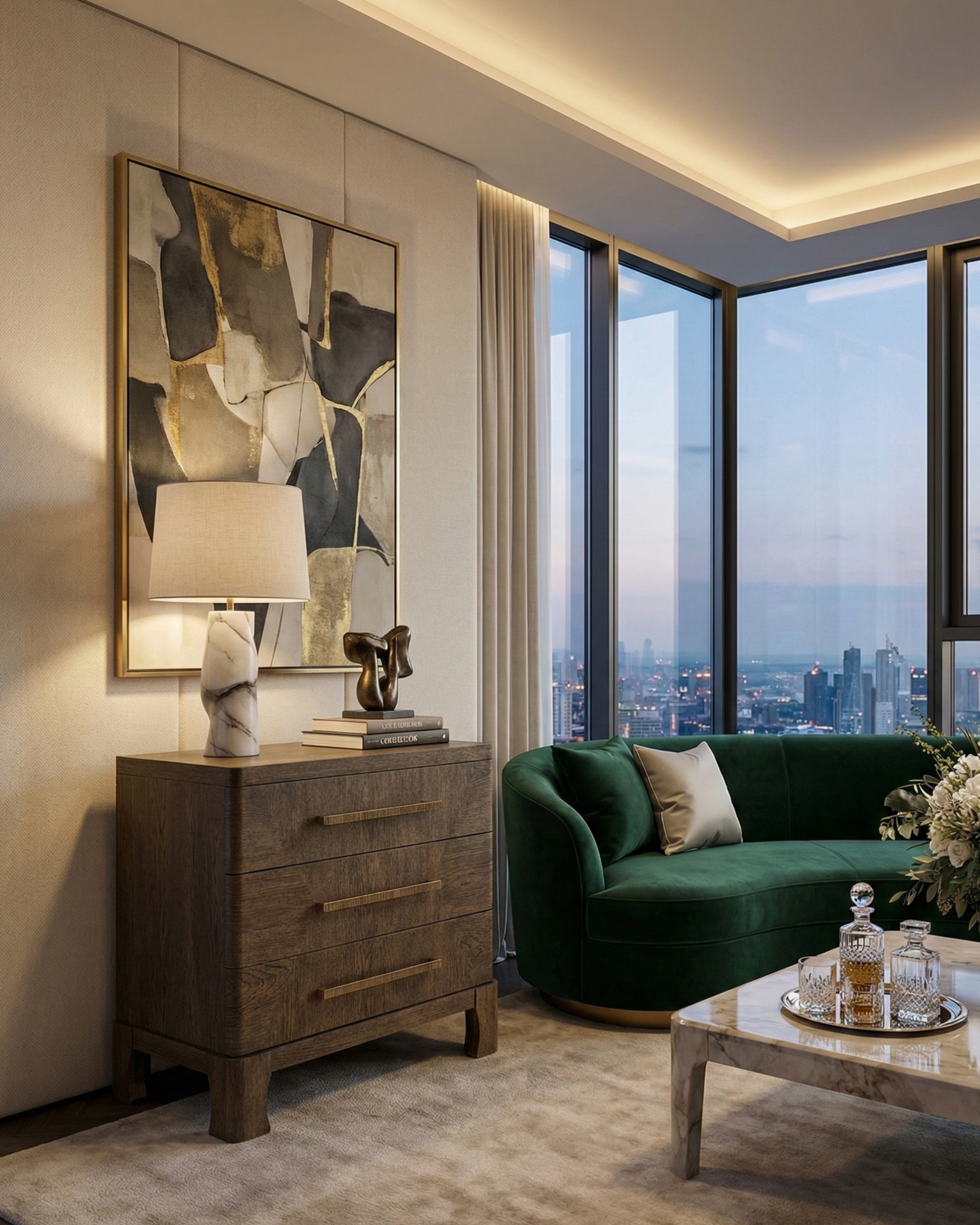 Marlow Oak Nightstand - Dark