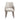 Amber Wood Upholstered Dining Armchair in Light Gray, front view