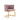 Aura Metal Velvet Accent Chair in Blush, angle view