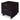 Celia 18" Nightstand (2-Drawer) in Black, angle view