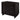 Celia 38" Solid Wood Dresser (3-Drawer) in Black, angle view