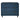 Celia 38" Solid Wood Dresser (3-Drawer) in Midnight Blue, front view
