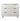Celia 38" Solid Wood Dresser (3-Drawer) in White, front view