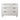 Celia 38" Solid Wood Dresser (3-Drawer) in White, front view
