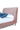 Daphne Upholstered Velvet Queen Bed in Blush and Black, angle view