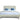 Daphne Upholstered Velvet Queen Bed in Cream and Gold, front view