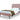 Daphne Upholstered Velvet Twin Bed in Blush and Black, angle view