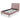 Daphne Upholstered Velvet Twin Bed in Blush and Black, angle view