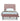 Daphne Upholstered Velvet Twin Bed in Blush and Black, front view