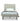 Daphne Upholstered Velvet Twin Bed in Cream and Black, front view