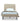 Daphne Upholstered Velvet Twin Bed in Taupe and Black, front view