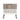 Dumbo 20" Fluted Nightstand (1-Drawer) in Rustic Gray and White, front view