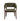Emory Wood Faux Mohair Armchair in Green, front view
