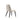 Estelle Wood Vegan Leather Accent Chair in Cream, angle view