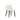 Estelle Wood Vegan Leather Accent Chair in Cream, angle view