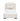 Florence Rounded-Edge Upholstered Twin Bed in Alabaster, front view
