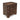 Hawthorne Nightstand in Dark Brown Burl, angle view