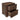 Hawthorne Nightstand in Dark Brown Burl, drawers open