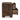 Hawthorne Nightstand in Dark Brown Burl, side view
